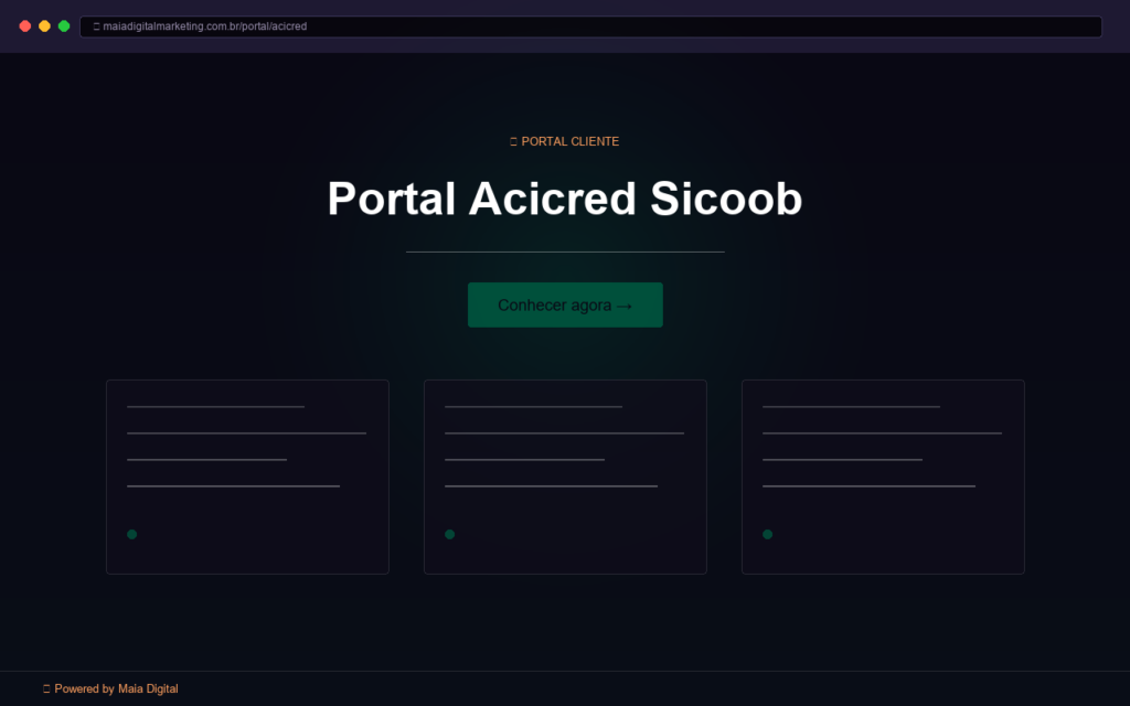 Portal Acicred Sicoob · Cooperativa de crédito