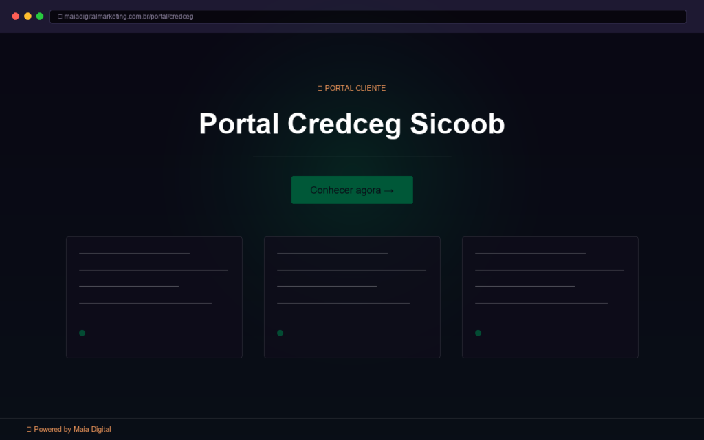 Portal Credceg Sicoob · 3 praças simultâneas