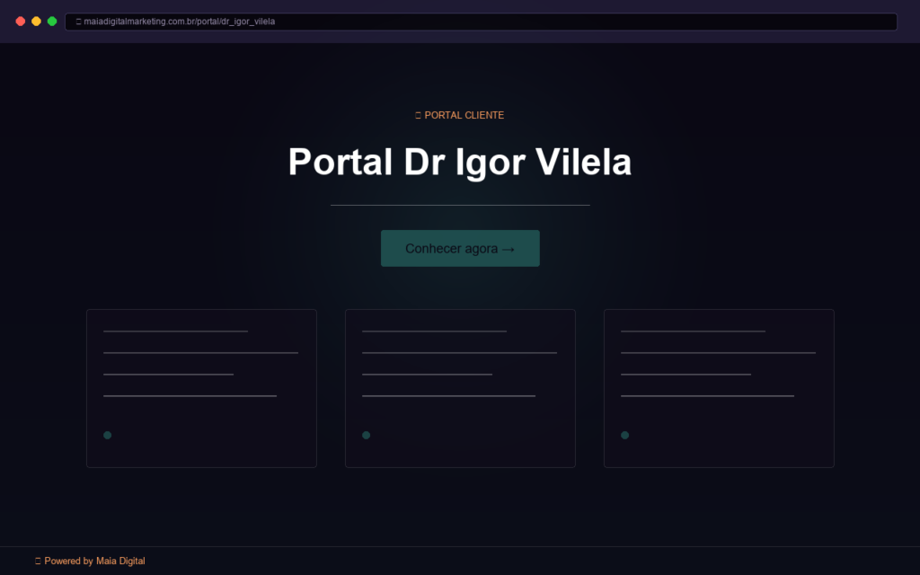 Portal Dr Igor Vilela · Saúde integral