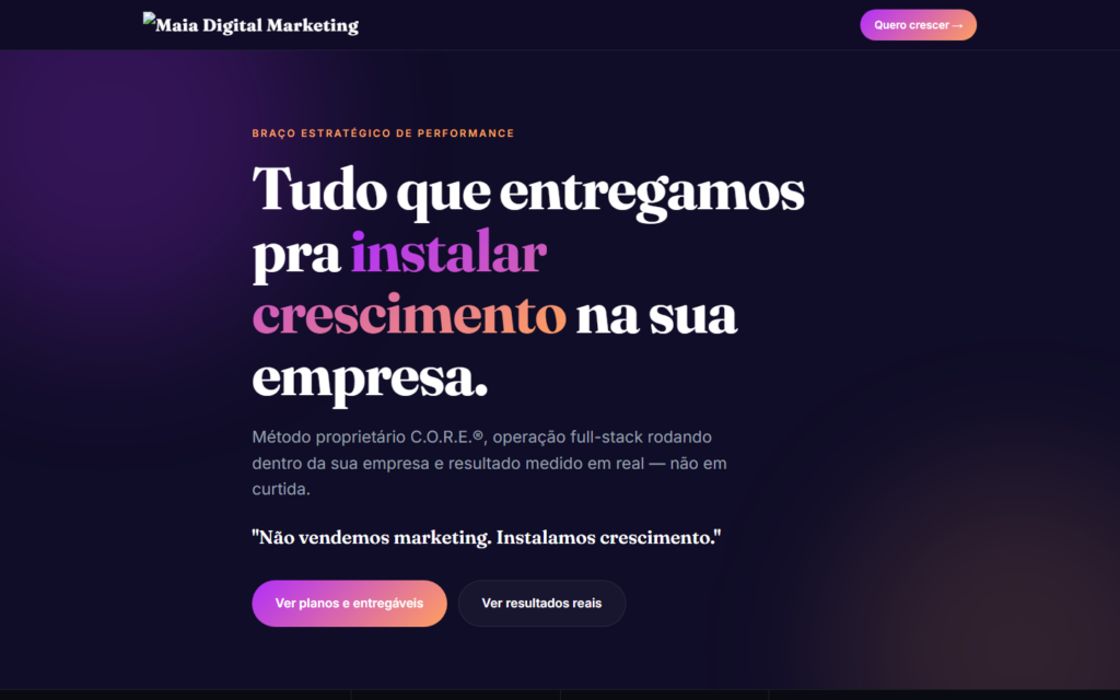 LP Entregáveis · O que a Maia entrega